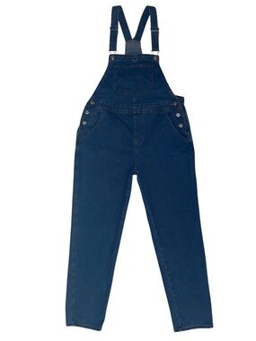 BIB OVERALLS DENIM JEANS MEDIUM BLUE WASH SIZE LARGE
